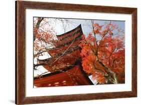 Five-Storey Pagoda (Gojunoto) in Autumn, Miyajima Island, Western Honshu, Japan-Stuart Black-Framed Photographic Print