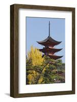 Five-Storey Pagoda (Gojunoto) in Autumn, Miyajima Island, Western Honshu, Japan-Stuart Black-Framed Photographic Print