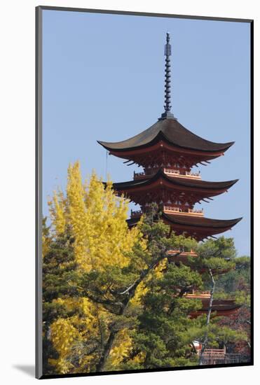 Five-Storey Pagoda (Gojunoto) in Autumn, Miyajima Island, Western Honshu, Japan-Stuart Black-Mounted Photographic Print