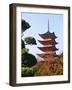 Five Storey Pagoda, Miyajima, Japan-Charles Bowman-Framed Photographic Print