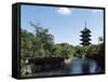 Five Story Pagoda of the Toji Buddhist Temple-null-Framed Stretched Canvas