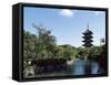 Five Story Pagoda of the Toji Buddhist Temple-null-Framed Stretched Canvas