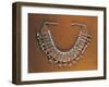 Five-Strand Coral Beaded Necklace with Silver Filigreed Elements, Yemen-null-Framed Giclee Print