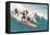 Five Surfers Catching Wave-null-Framed Stretched Canvas