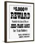 Five Thousand Dollar Reward Sign for Jesse and Frank James-null-Framed Giclee Print