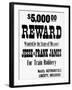 Five Thousand Dollar Reward Sign for Jesse and Frank James-null-Framed Giclee Print