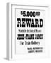 Five Thousand Dollar Reward Sign for Jesse and Frank James-null-Framed Giclee Print