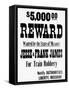 Five Thousand Dollar Reward Sign for Jesse and Frank James-null-Framed Stretched Canvas