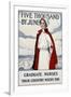 Five Thousand Nurses by June - Graduate Nurses Your Country Needs You Poster-Carl Rakeman-Framed Giclee Print