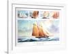 Five US Schooners 1851-1876-John Gable-Framed Collectable Print