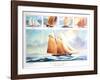 Five US Schooners 1851-1876-John Gable-Framed Collectable Print