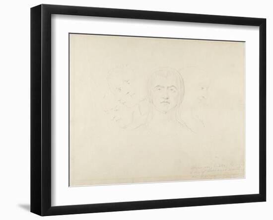 Five Visionary Heads of Women, C.1820-William Blake-Framed Giclee Print