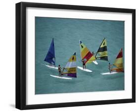 Five Windsurfers-null-Framed Photographic Print