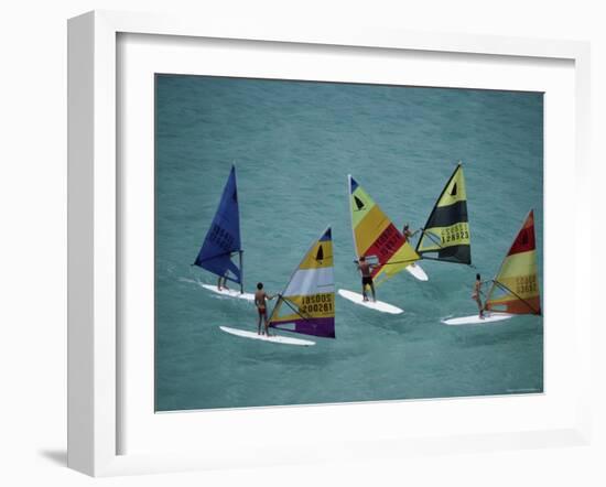 Five Windsurfers-null-Framed Photographic Print