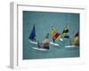 Five Windsurfers-null-Framed Photographic Print