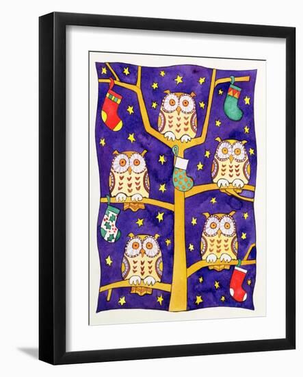 Five Wise Owls-Cathy Baxter-Framed Giclee Print