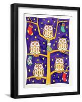 Five Wise Owls-Cathy Baxter-Framed Giclee Print