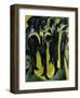 Five Women on the Stage-Ernst Ludwig Kirchner-Framed Art Print