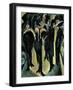 Five Women on the Street-Ernst Ludwig Kirchner-Framed Giclee Print