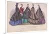 Five Women Wearing the Latest Winter Fashions, 1863-null-Framed Giclee Print