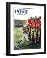 "Five Yard Penalty" Saturday Evening Post Cover, December 5, 1959-Constantin Alajalov-Framed Giclee Print