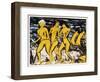 Five Yellow Nudes on the Water; Funf Gelbe Akte Am Wasser (Karsch 156A), 1921-Otto Muller or Mueller-Framed Giclee Print