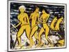 Five Yellow Nudes on the Water; Funf Gelbe Akte Am Wasser (Karsch 156A), 1921-Otto Muller or Mueller-Mounted Giclee Print