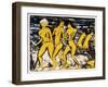 Five Yellow Nudes on the Water; Funf Gelbe Akte Am Wasser (Karsch 156A), 1921-Otto Muller or Mueller-Framed Giclee Print