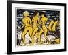 Five Yellow Nudes on the Water; Funf Gelbe Akte Am Wasser (Karsch 156A), 1921-Otto Muller or Mueller-Framed Giclee Print