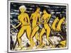 Five Yellow Nudes on the Water; Funf Gelbe Akte Am Wasser (Karsch 156A), 1921-Otto Muller or Mueller-Mounted Premium Giclee Print
