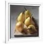 Five Yellow Pears on a Chopping Board-Michael Paul-Framed Photographic Print