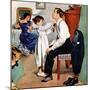 "Fixing Father's Tie", December 31, 1955-George Hughes-Mounted Giclee Print