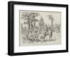 Fixing Telegraphic Wires on Trees in the Forest of Lublin, Russia-Johann Nepomuk Schonberg-Framed Giclee Print