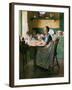 Fixing the lamp (or Woman in Kitchen)-Norman Rockwell-Framed Giclee Print