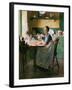 Fixing the lamp (or Woman in Kitchen)-Norman Rockwell-Framed Giclee Print