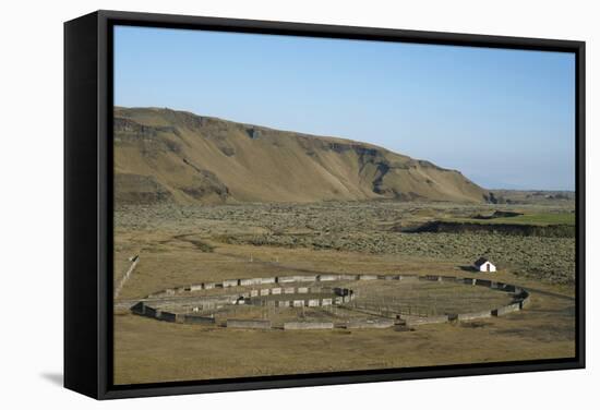 Fjadrargljufur Area, Close to Kirkjub¾jarklaustri, South Iceland-Julia Wellner-Framed Stretched Canvas