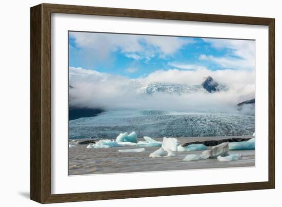 Fjallsárlón - a Glacial Lake on the South Coast of Iceland with Floating Icebergs-Freespirittravel-Framed Photographic Print