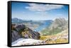 Fjord and Mountains in Northern Norway-Lamarinx-Framed Stretched Canvas