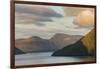 Fjord Fuglafjordur and Leirviksfjordur at sunset, island Kalsoy, Denmark-Martin Zwick-Framed Photographic Print