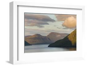 Fjord Fuglafjordur and Leirviksfjordur at sunset, island Kalsoy, Denmark-Martin Zwick-Framed Photographic Print