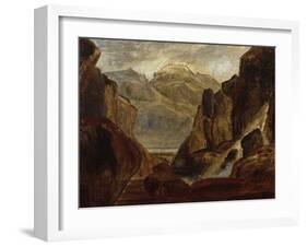 Fjord Landscape with Waterfall-Peder Balke-Framed Giclee Print