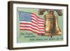Flag and Liberty Bell-null-Framed Art Print
