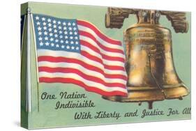 Flag and Liberty Bell-null-Stretched Canvas