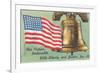 Flag and Liberty Bell-null-Framed Premium Giclee Print