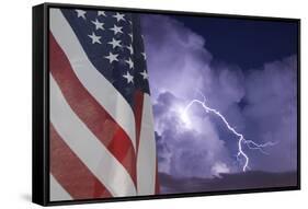 Flag and Storm-jcpjr-Framed Stretched Canvas