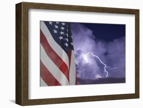 Flag and Storm-jcpjr-Framed Photographic Print