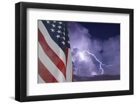 Flag and Storm-jcpjr-Framed Photographic Print