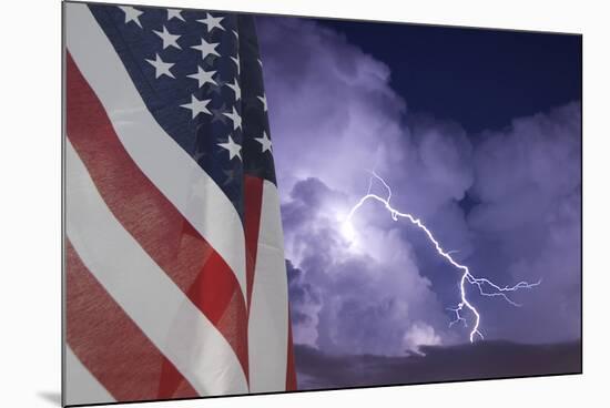 Flag and Storm-jcpjr-Mounted Photographic Print