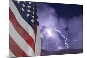 Flag and Storm-jcpjr-Mounted Photographic Print