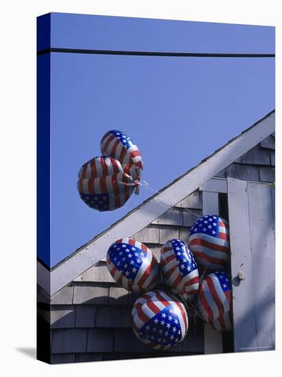 Flag Balloons Flying Out of a Small Door-Gary D^ Ercole-Stretched Canvas